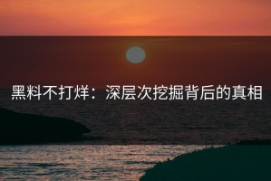 黑料不打烊：深层次挖掘背后的真相